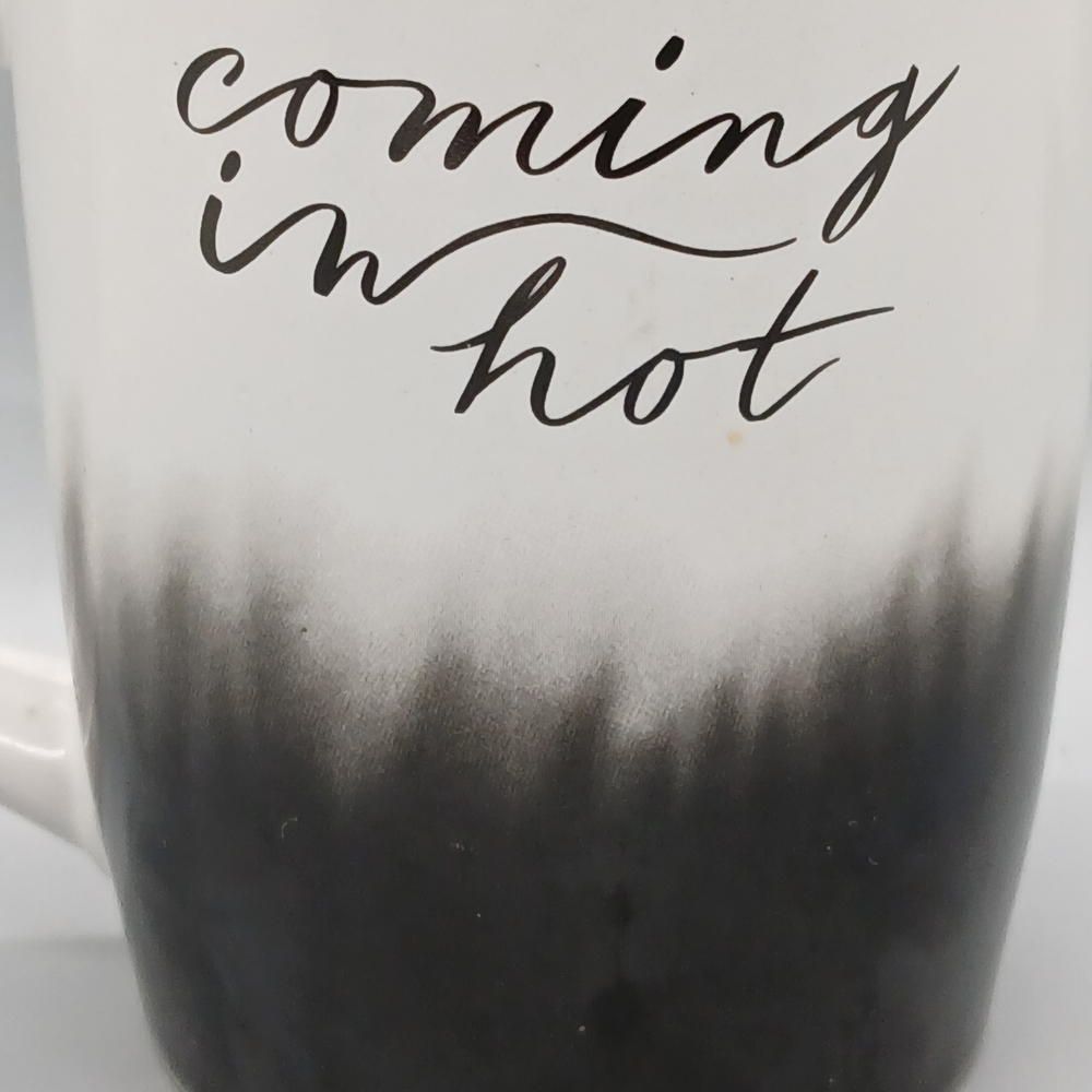 Stylish Black and White Mug - Coming in Hot - Picture 2 of 11